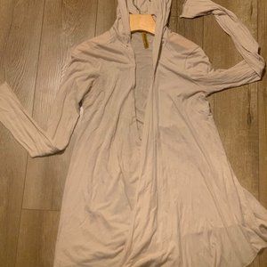 Rachel Pally Tan Lightweight Hooded Cardigan